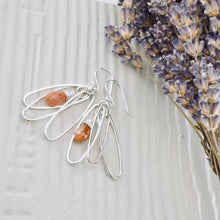 Load image into Gallery viewer, TN Oval Hoops Trio Earrings - Sunstone (SS)