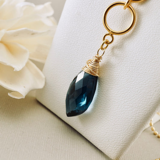 London Blue Hydro Drop Pendant