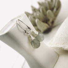 Load image into Gallery viewer, TN Gray Moonstone Drop Earrings (Sterling)