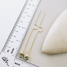 Load image into Gallery viewer, TN Green Amethyst U-Threader Earrings (GF)