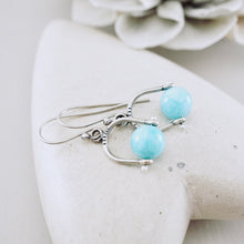 Load image into Gallery viewer, PS - Petite Swings Amazonite Earrings (Sterling Silver)