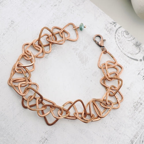 TN Interlocking Triangle Link Bracelet (Copper)