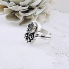 Load image into Gallery viewer, AM – Bouquet Quartz Druzy Ring (SS) (Size: 8)