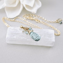 Load image into Gallery viewer, TN Turquoise & Aquamarine Charm Pendant (Gold-filled)