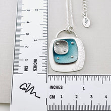 Load image into Gallery viewer, RH - Retro Triple Square Pendant (Silver & Turquoise)