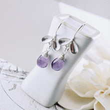 Load image into Gallery viewer, TN Petite Amethyst Ladybug Earrings (Sterling)