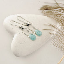 Load image into Gallery viewer, PS - Petite Swings Amazonite Earrings (Sterling Silver)