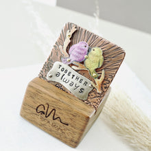 Load image into Gallery viewer, RH - ALWAYS TOGETHER Brooch with Walnut Stand