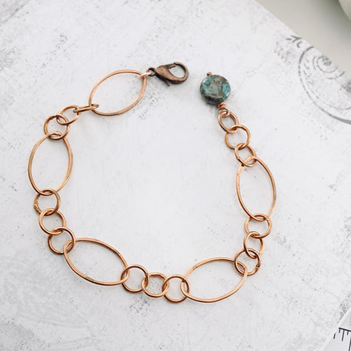 TN Copper Oval Link Bracelet (Copper)