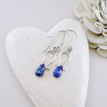 Load image into Gallery viewer, PS - Petite Swings Lapis Drop Earrings (Sterling Silver)