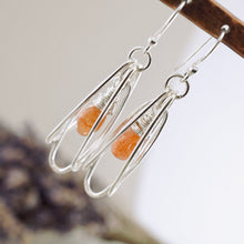 Load image into Gallery viewer, TN Oval Hoops Trio Earrings - Sunstone (SS)