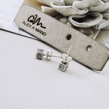 Load image into Gallery viewer, AM – Mini Love Cubes Stud Earrings (SS)