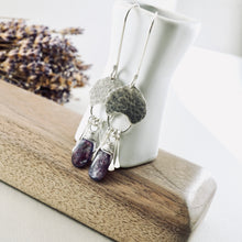 Load image into Gallery viewer, AM – Purple Kyanite Crescent Earrings (SS)