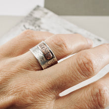 Load image into Gallery viewer, AM - Ocean Wave Wide Band Ring - Size 7