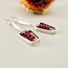 Load image into Gallery viewer, AM – Cranberry Drop Earrings (SS)