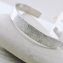 Load image into Gallery viewer, LS - Stackable Bark Textured X-Wide Cuff Bracelet 10x2 (SS) - LARGE