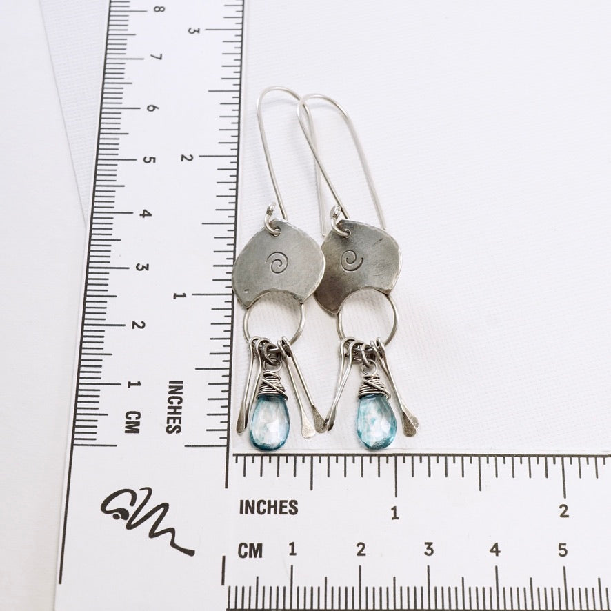 Moss Kyanite Happy Pod Earrings