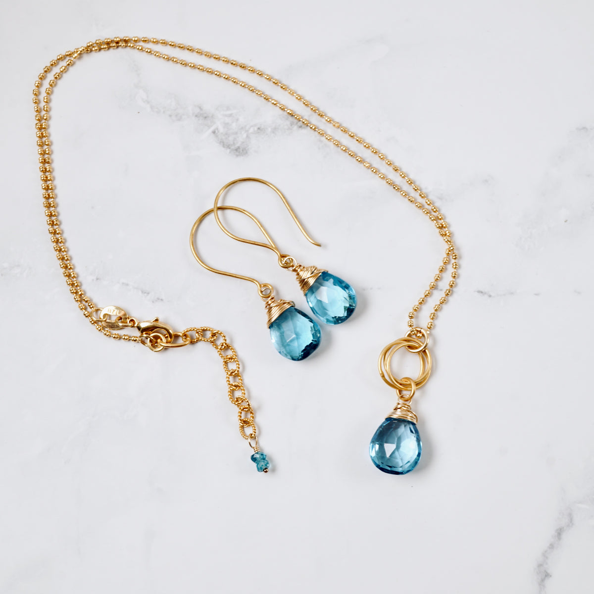 Swiss Blue Topaz Bauble Pendant