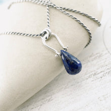 Load image into Gallery viewer, PS - Petite Swings Lapis Drop Earrings (Sterling Silver)