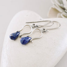 Load image into Gallery viewer, PS - Petite Swings Lapis Drop Earrings (Sterling Silver)