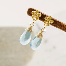 Load image into Gallery viewer, TN Premium Blue Topaz Drop Earrings (GF)