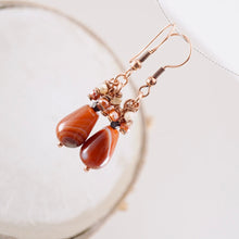 Load image into Gallery viewer, TN Agate & Crystal Cluster Earrings (Copper)