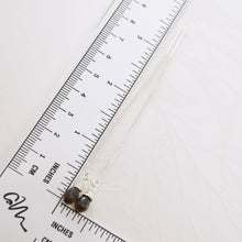 Load image into Gallery viewer, TN Smoky Quartz Threader Box Chain Earrings (SS)