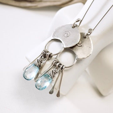 Moss Kyanite Happy Pod Earrings