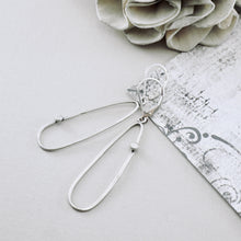 Load image into Gallery viewer, AM – Offset Dot Elongated Loop Earrings (SS)