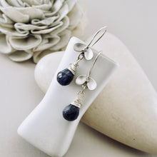 Load image into Gallery viewer, TN Sapphire Ladybug Drop Earrings (SS)
