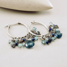 Load image into Gallery viewer, TN Ocean Breeze Hoop Earrings (SS)