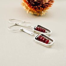 Load image into Gallery viewer, AM – Cranberry Drop Earrings (SS)