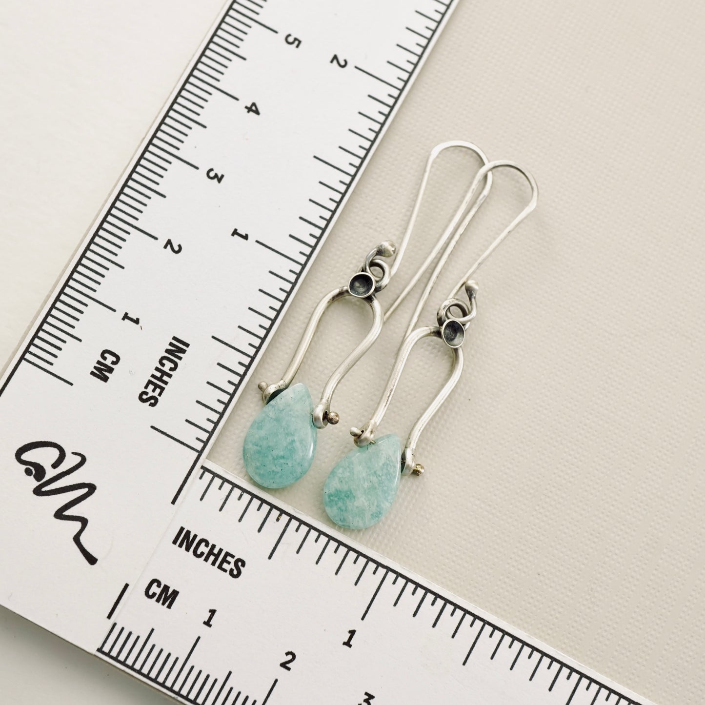 Petite Swings Amazonite Earrings