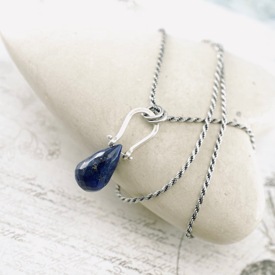Petite Swings Lapis Drop Earrings