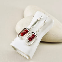 Load image into Gallery viewer, AM – Cranberry Drop Earrings (SS)