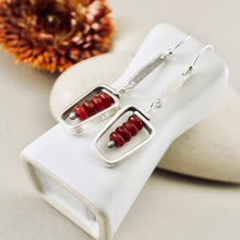 Load image into Gallery viewer, AM – Cranberry Drop Earrings (SS)