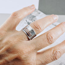 Load image into Gallery viewer, AM - Ocean Wave Wide Band Ring - Size 7