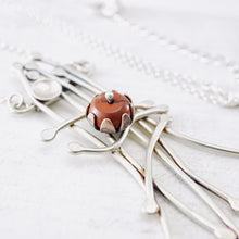 Load image into Gallery viewer, AM - Whimsical Trellis Red Jasper Garden Necklace (Sterling)