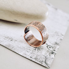 Load image into Gallery viewer, AM - Silvergrass Overlap Copper Ring - Size 7.5