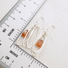 Load image into Gallery viewer, TN Oval Hoops Trio Earrings - Sunstone (SS)