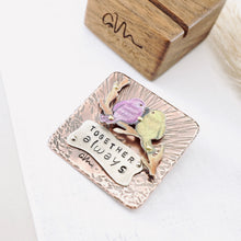 Load image into Gallery viewer, RH - ALWAYS TOGETHER Brooch with Walnut Stand