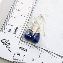 Load image into Gallery viewer, TN Large Lapis Drop Earrings (GF)