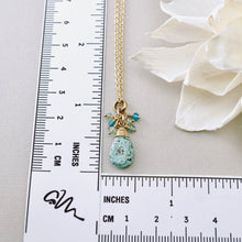Load image into Gallery viewer, TN Turquoise & Aquamarine Charm Pendant (Gold-filled)