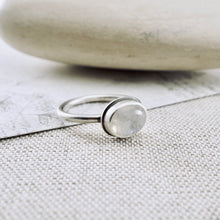 Load image into Gallery viewer, AM – Moonstone Stacking Ring (SS) (Size: 8)