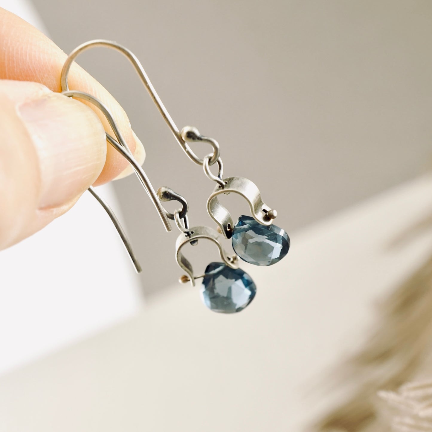 Petite Swings London Blue Topaz Earrings