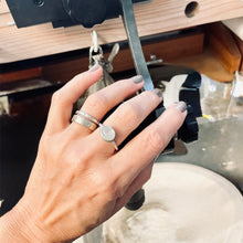 Load image into Gallery viewer, AM – Moonstone Stacking Ring (SS) (Size: 8)