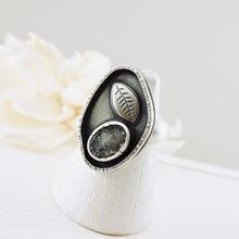 Load image into Gallery viewer, AM - Druzy Leaf Ring (SS) (Size: 8.5)