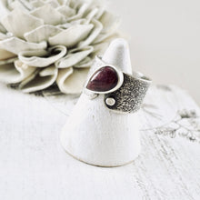 Load image into Gallery viewer, AM – Ruby Silver Dust Ring (SS) (Size: 9)