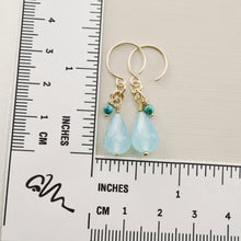 Load image into Gallery viewer, TN Azure Breeze Chalcedony Earrings (Gold-filled)