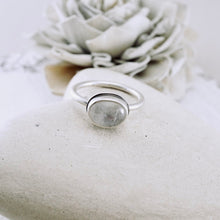 Load image into Gallery viewer, AM – Moonstone Stacking Ring (SS) (Size: 8)